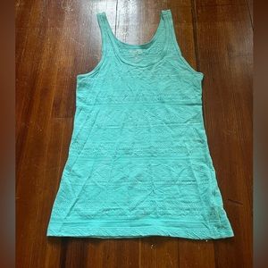 TWO FOR ONE teal and mint stretchy tank tops